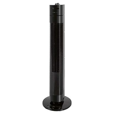 Clatronic leiser Turmventilator mit Timer & Schwenkfunktion | 78 cm Standventilator oszillierend | 3 Geschwindigkeitsstufen | platzsparend | ruhiger Lauf | sicherer Stand | TVL 3770 schwarz