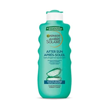 Garnier Ambre Solaire After Sun 24h Feuchtigkeits-Milch für Gesicht & Körper – Beruhigende After Sun Lotion mit Aloe Vera – Kühlt, hydratisiert intensiv & verlängert die Sommerbräune – 400ml