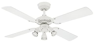 Westinghouse Lighting Deckenventilator Princess Euro weiss 7211340 (ohne Glühbirnen) 105 cm Durchmesser, Weiß