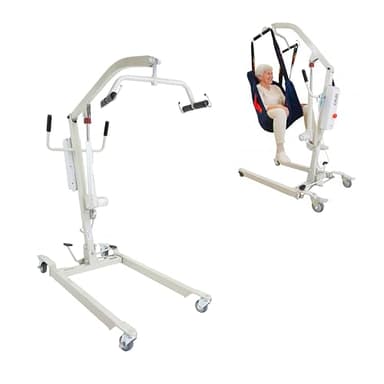PEPE Mobility Patientenlifter Elektrisch, Aufstehhilfe für Senioren und Patienten für Zuhause, Mobiler Patiententransporter mit Rollen und Sitz, Transferstuhl für Pflegebedürftige bis 180 kg