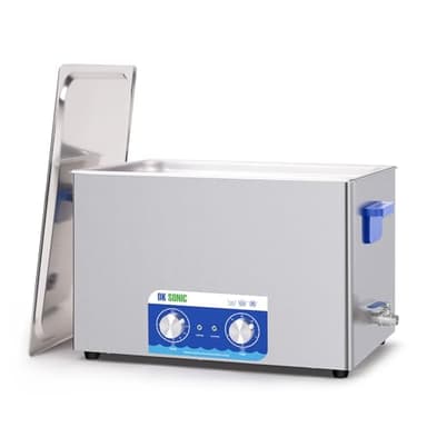DK SONIC Ultraschallreiniger, 30L 600W Schallreiniger aus Edelstahl mit Heizung und Mechanischem Timer, Ultraschallreinigungsgerät zum Reinigen von Pistolen, Motoren, Vergasern, Ketten (inkl. Korb)