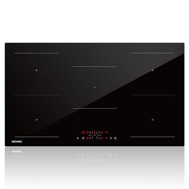 WEHIMO Induktionskochfeld, Induktionskochfeld 5 platten mit Power Booster, 5 Zonen Einbau, 9 Leistungsstufen Induktionskochplatte 90cm (8600W), 220-240V