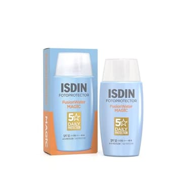 ISDIN Fusion Water Magic LSF 50 Sonnencreme Gesicht - Täglicher Sonnenschutz & Feuchtigkeit - Ultraleicht, Zieht sofort ein, 50ml