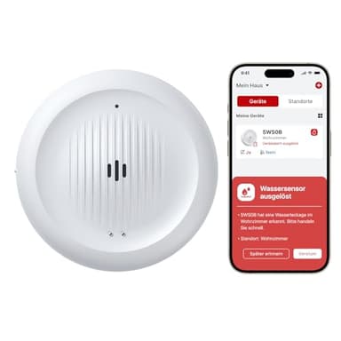 X-SENSE 2-in-1 WLAN-Wassermelder mit Frostwarnung, Tieftemperatur-Melder, Smarter Sensor mit App-Benachrichtigungen, für Küche, Bad und Keller, kompatibel mit der X-SENSE Home Security App, SWS0B