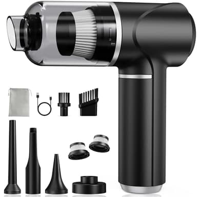 Piarhlie Handstaubsauger Akku Kabellos 30kPa - Mini Auto Staubsauger mit Bürstenloser Motor Stark Autostaubsauger Handsauger für Autos, Büros, Schlafzimmer, Küche, Wohnzimmer (Optimiert)