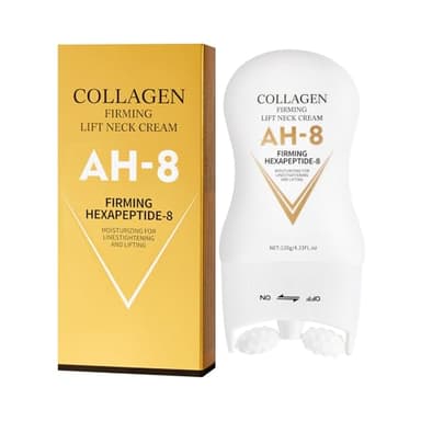 AH-8 straffende Halscreme, Collagen Halscreme zum Straffen und Festigen, Halsstraffungscreme, feuchtigkeitsspendend, Hautpflege für Frauen und Männer, Tag- & Nachtanwendung, 120g