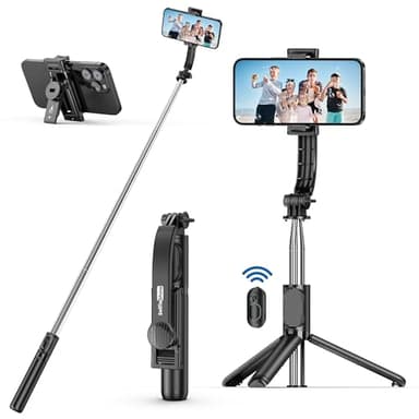 SelfieShow Selfie Stick Stativ, Erweiterbar Selfie-Stange mit Kabelloser Fernbedienung Tragbar Monopod Handyhalter Kompatibel mit iPhone 17/16/15/14/13/12/11 Pro/XS Max/XS/Samsung/Huawei Smartphones