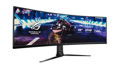ASUS ROG Strix XG49VQ 124 cm (49 Zoll) Gaming Monitor (Curved, 4K, 144Hz, Free-Sync 2 HDR, HDMI, DisplayPort, 4ms Reaktionszeit)