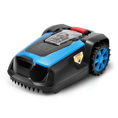LEADZM Mähroboter Rasenroboter mit Begrenzungskabel, Rasenmäher Roboter, Bis zu 1200m², Bluetooth & WLAN, Selbstladend, Schnitthöhe 25-65 mm, 47% Steigung, 22 cm Schnittbreite, IPX5 Wasserdicht