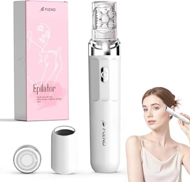 Epilierer damen gesicht,2 in 1 Gesichtshaarentferner für Frauen,USB Elektrischer Gesichts Epilierer,mit LED-Licht und 2 Ersatzköpfen,Gerät, schmerzloser Damenrasierer für Körper,Wangen,Kinn,Arme
