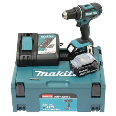Makita DDF482RFJ Akku-Bohrschrauber 18V / 3,0 Ah, 2 Akkus + Ladegerät im MAKPAC
