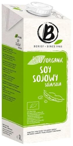 Berief - 6er Pack Bio Soja Naturell 1 Liter - Sojadrink Soya 100 % pflanzlich Vegan ohne Zuckerzusatz