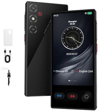 VXVMN Übersetzer Gerät mit 148 Sprachen, Sprachübersetzer Ohne Internet mit Deutsch Offline, Ki Übersetzer Echtzeit von Fotoübersetzung/WIFI/Offline für Reisen Business Lernen, 1500 mAh Akku