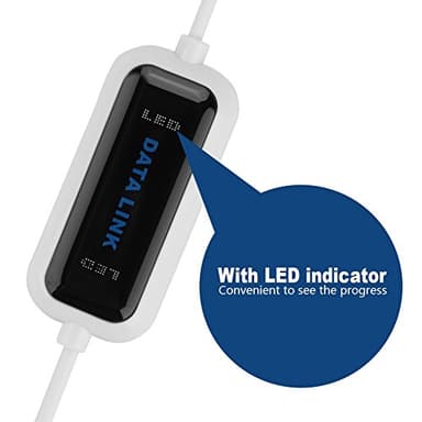 Akozon Datenübertragungskabel USB 2.0 Online Laptop PC to Link File Transfer für Laptopsteckdose Cable Bridge EC Datenverbindung