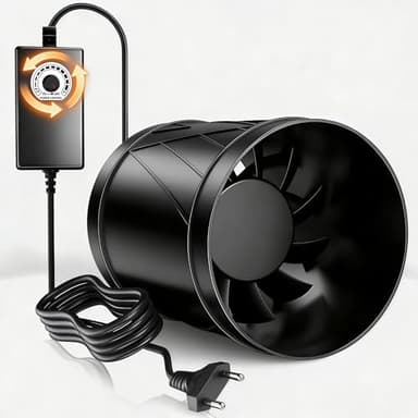 Yrichtra 150mm Rohrventilator, 587 m³/h Rohrlüfter, Regelbar Rauchabzug Ventilator für Effiziente Luftzirkulation, Leiser Abluftventilator für Wintergärten, Keller, Werkstätten, Growzelte, 3D-Druck