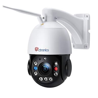 ctronics 30X Optischer Zoom 5MP PTZ Überwachungskamera Aussen WLAN, Dome IP Kamera Outdoor, 150 m Nachtsicht, Personenerkennung, Automatische Verfolgung, Unterstützt SD Karte, IP66 (295W)
