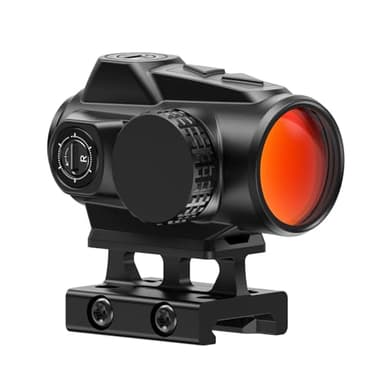 Feyachi V90 2 MOA Red Dot Visier, 1 x 25mm Leuchtpunktvisier Wasserdicht Zielfernrohr mit 0,75 Zoll Riser Mount für 20/22mm Picatinny/Weaver-Schienen