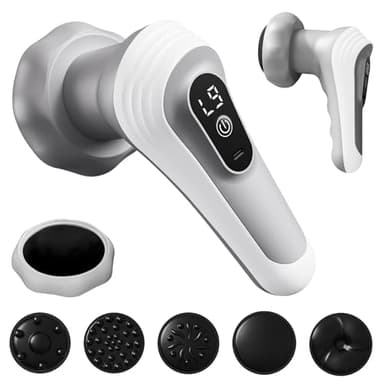 BLOGLOER Anti Cellulite Massagegerät mit 9 Einstellbare Stufen, Elektrisch Lymphdrainage Gerät für Body Sculpt und Cellusculpt, mit 5 Massageköpfe und 1 Mesh Pad, für Arme, Beine, Bauch und Gesäß