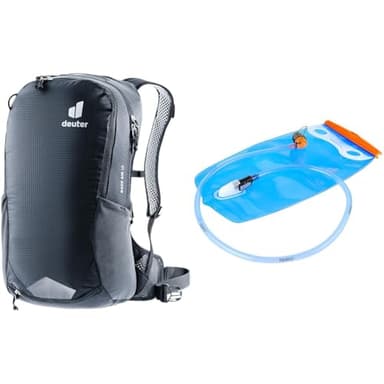 deuter Race Air 10 Fahrradrucksack, Schwarz & Streamer 2.0 Trinksystem