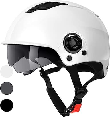 Westt Scooter Helm Fahrradhelm Skaterhelm für Herren und Damen E Scooter E-Bike Roller Helm mit getöntem Sonnenvisier für Jugendliche und Erwachsene