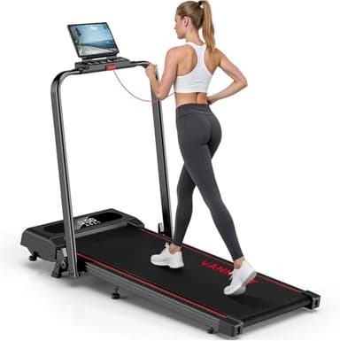 Laufband für Zuhause, VANNECT Walking Pad, 1-12 km/h Klappbares Laufband mit 9% Steigung, Ultra-Leise, LCD-Display, Dreifache Steuerung - Fernbedienung + App + Handlauf-Tasten, Belastbar bis 150 kg