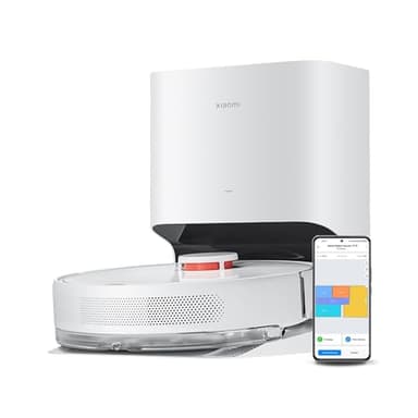 Xiaomi X10 Saugroboter mit automatische Absaugstation & Wischfunktion, 4000Pa, bis zu 180min Laufzeit, 2.5L Staubbeutel, Staubsauger Roboter, Lasernavigation, Tierhaare, Teppiche, Hartböden, APP