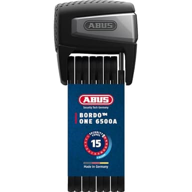 ABUS Faltschloss BORDO One™ 6500A - Smartes Fahrradschloss mit Alarm - schlüsselloses Öffnen per Smartphone und Smartwatch - inkl. Halter - ABUS-Sicherheitslevel 15