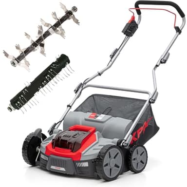 IKRA 36V Akku 3in1 Vertikutierer Rasenlüfter IB-SR 36, Fangkorb 45l, Arbeitsbreite 36cm, ohne Akku & Ladegerät, kompatibel mit Bosch