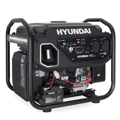 HYUNDAI Inverter Generator HY5000iE – 5.0 kW Benzin Stromerzeuger mit E-START, ECO-Modus, USB – ideal für Baustelle, Outdoor und als Notstromaggregat