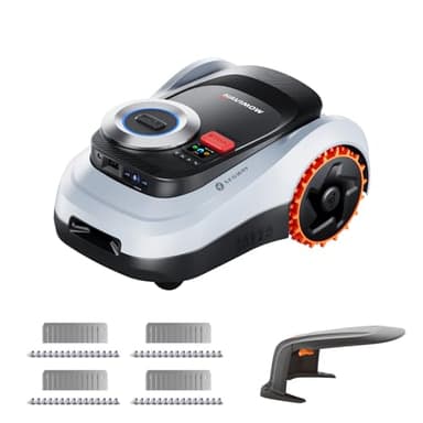 Segway Navimow i208 LiDAR Mähroboter ohne Begrenzungskabel für 800 m² mit Garage M + 4 Sätze Klingen, für 45% Steigung, LiDAR und Vision Dual System, EIN-TIPP-Kartieren (Getrennt versandt Werden)