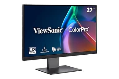 ViewSonic VP2788-5K Monitor 5K 27 zoll 5120x2880, Professioneller Monitor für MacBook, 100W Thunderbolt 4, ΔE<2, 99% DCI-P3, 218 PPI, HDR 400, Verstellbarer Ständer, Pantone-validiert, USB-C, HDMI, DP
