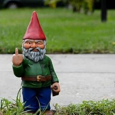 Tashce Gartenzwerg Statue, 15cm Zwerge Ornament, Lustige Garten-Rasen-Ornamente, Wasserdicht Sonnenschutz Gartendeko für den Garten, Terasse, Balkon, Mittelfinger Lustiger Gnom