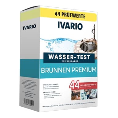 IVARIO Labor-Wassertest Brunnenwasser Premium (44 Prüfwerte) - Fachlabor