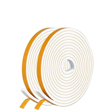 Dichtungsband Selbstklebend Türdichtung für Türen Fenster, 6mm(B) x3mm(D)/20m(L) Schaumstoffband Gummidichtung für Kollision Siegel Schalldämmung Weiß