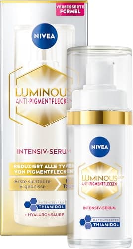 NIVEA LUMINOUS630 Anti-Pigmentflecken Intensiv-Serum, Gesichtspflege mit Thiamidol für einen ebenmäßigeren & strahlenderen Teint, Serum gegen Pigmentflecken (30 ml)
