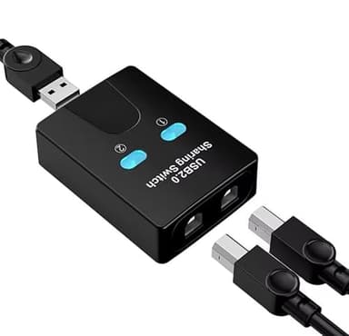USB KVM Splitter Switch 2 Eingänge 1 Ausgang - Verbindungsschalter für Tastatur, Maus, Drucker, Kartenleser