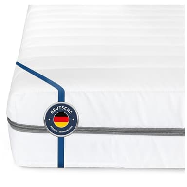 BMM Matratze 90x200 cm Klassik XXL Härtegrad H4 extra fest/Kaltschaummatratze Öko-Tex Zertifiziert/ergonomische 7 Zonen Matratze Höhe 12 cm/Matratzen Deutsche Produktentwicklung