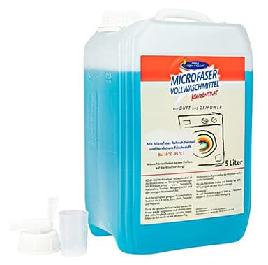 Aqua Clean Microfaser Vollwaschmittel 5l Konzentrat mit Frischeduft für empfindliche Textilien und Microfaser-Artikel