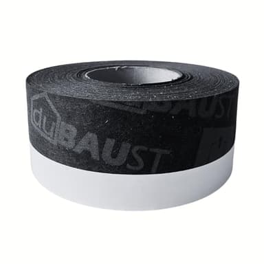 dubaust Fensteranschlussband Fensterband Fensterdichtfolie Fensterdichtband Innen Aussen Luftdicht Schlagregendicht mit Selbstklebestreifen vers. Breiten 30m Rolle (Aussen 70mm, 1)