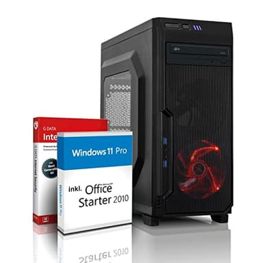 AMD Quad Gaming PC mit 3 Jahren Garantie! Athlon X4 950 Quad Core, 3.8 GHz | 16GB GDDR4 | 256GB SSD + 2000GB | Radeon RX 550 2GB DDR5 | DVD | USB 3.0 | LAN | Win11 Pro | WLAN | MS Office #6893
