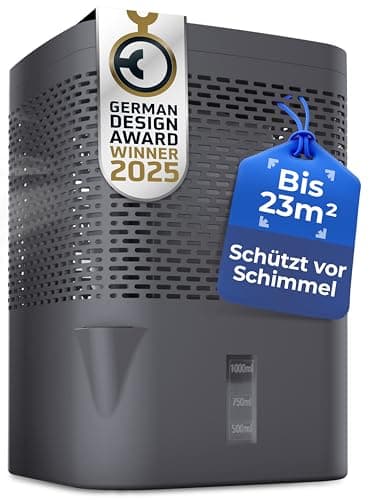 BonAura® Luftentfeuchter ohne Strom - Raumentfeuchter für Keller, Bad uvm. - 680g Luftentfeuchter Nachfüllpack inklusive - Entfeuchter und Luftentfeuchter Granulat im Set - Schutz vor Schimmel