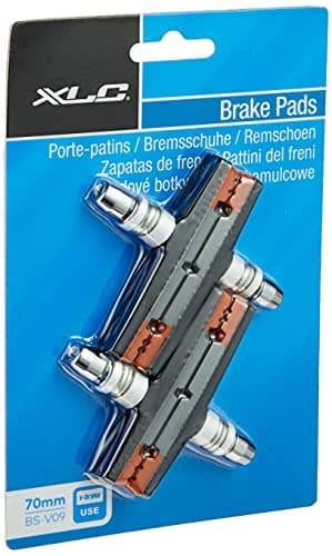 XLC BSV09 Unisex – Erwachsene Bremsschuhe V-Brake BS-V09 4er Set 70 mm, Orange, Grau, Schwarz, One Size