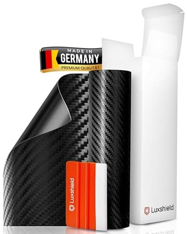 Luxshield Carbon Folie 12x100cm für Auto, Motorrad, Bike - selbstklebend, Meterware aus DE