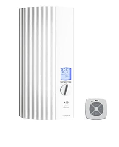 AEG vollelektronischer Durchlauferhitzer DDLE TD, 27 kW, LC-Display, ECO-Funktion, Regendusche, Festanschluss 400V, VDE geprüft, 222399