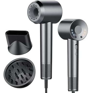 2026 Haartrockner, 160.000 U/min Hochgeschwindigkeits Ionen Föhn, Schnelles Trocknen, 200 Million Negativ Ionen Fön, 57dB geräuscharme Thermocontrol Haarföhn mit Diffusorr