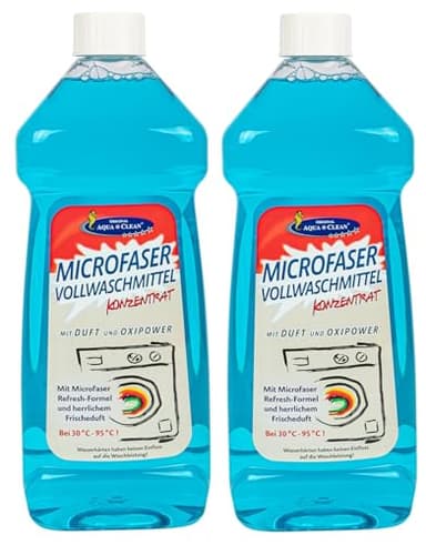 AQUA CLEAN Vollwaschmittel Konzentrat für Microfaser und alle anderen Textielarten 2x 1l