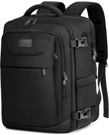 LYNXCHER Handgepäck Rucksack 40x20x25 Klein für Ryanair,Travel Rucksack Bag Reiserucksack für Flugzeug Mit 14 Zoll Laptop, Eurowings für Damen Herren Schwarz