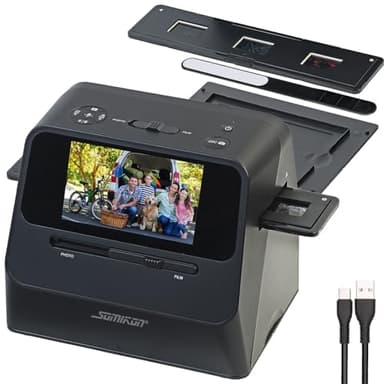 Somikon Fotoscanner: 3in1-Foto-, Dia- & Negativscanner mit 22 MP und HDMI-Ausgang, Akku (Dia Foto Scanner, Bildscanner, Mac)