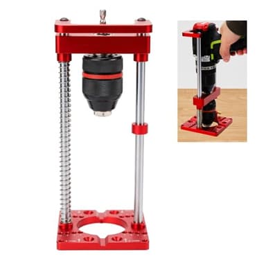 Bohrständer & Bohrmaschinenständer, tragbare Bohrhilfe für präzises Bohren in mehreren Winkeln, mit verstellbarem Spannfutter & Klemme, kompatibel mit 1,5–13 mm Bohrern