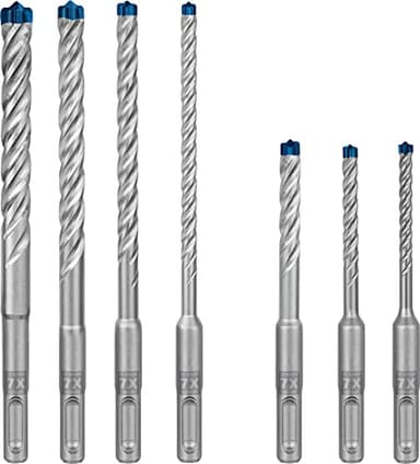 Bosch Professional 7x Expert SDS plus-7X Hammerbohrer Set (für Stahlbeton, Ø 5-12 mm, Zubehör Bohrhammer)